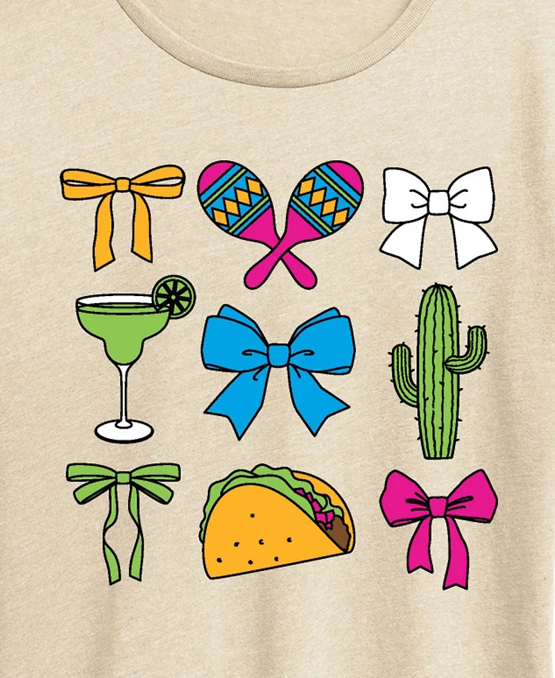 Hybrid Apparel Plus Instant Message Cinco De Mayo Bows Short-Sleeve Graphic T-Shirt