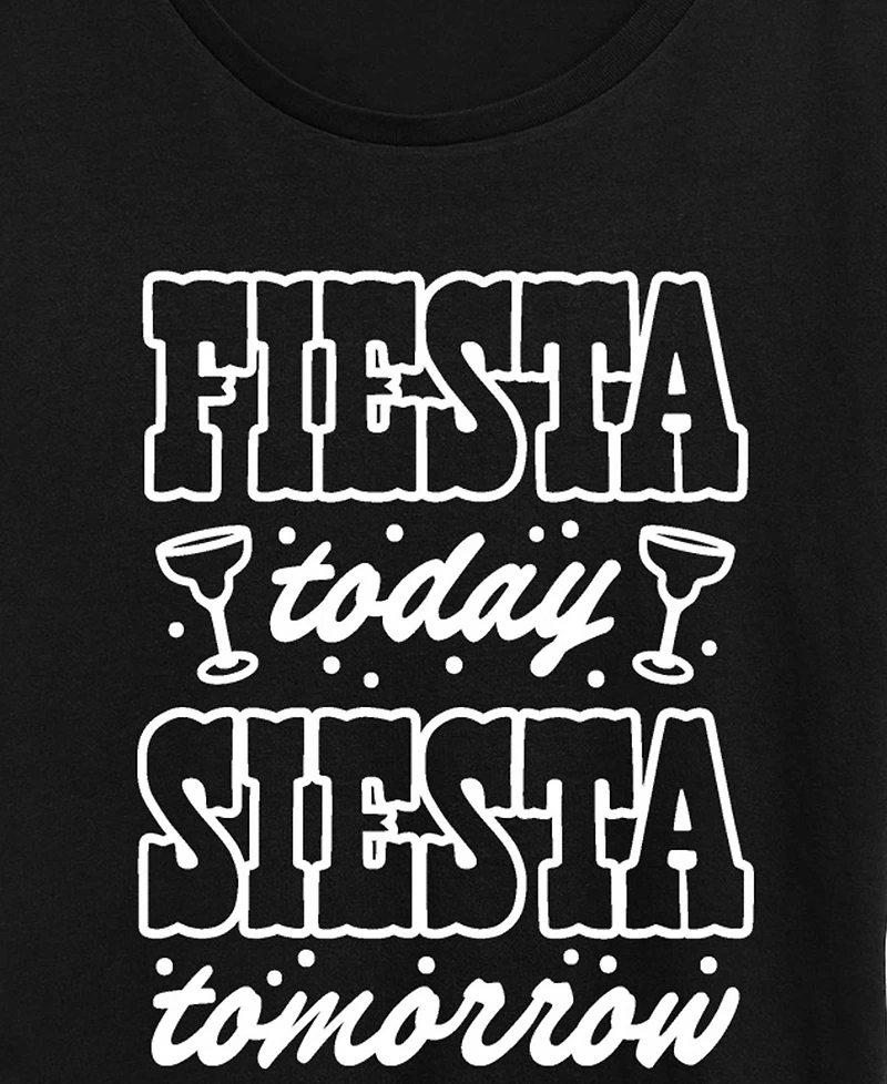 Hybrid Apparel Plus Instant Message Fiesta Today Siesta Tomorrow Short-Sleeve Graphic T-Shirt