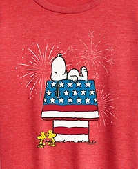 Hybrid Apparel Plus Peanuts Dog House Fireworks Short-Sleeve Graphic T-Shirt