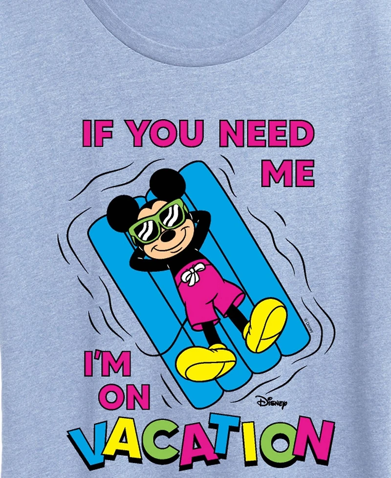 Hybrid Apparel Plus Disney Mickey on Vacation Short-Sleeve Graphic T-Shirt