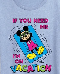 Hybrid Apparel Plus Disney Mickey on Vacation Short-Sleeve Graphic T-Shirt