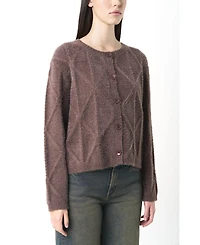 Velez Women's Diamond Pattern Knitted Cardigan