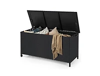 sumyeg 85 Gallon Storage Container with Waterproof Liner and Universal Wheels