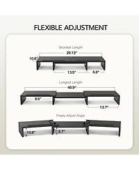 Gnuadz Dual Monitor Stand Riser Adjustable Desktop Organizer