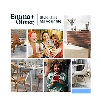 Thin Chair Cushion with Tieback Straps and Removable Cover