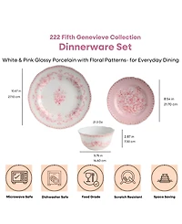 222 Fifth Genevieve 12-Pc. Dinnerware Set, Service for 4