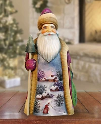 G.DeBrekht Woodcarved First Light Santa Figurine