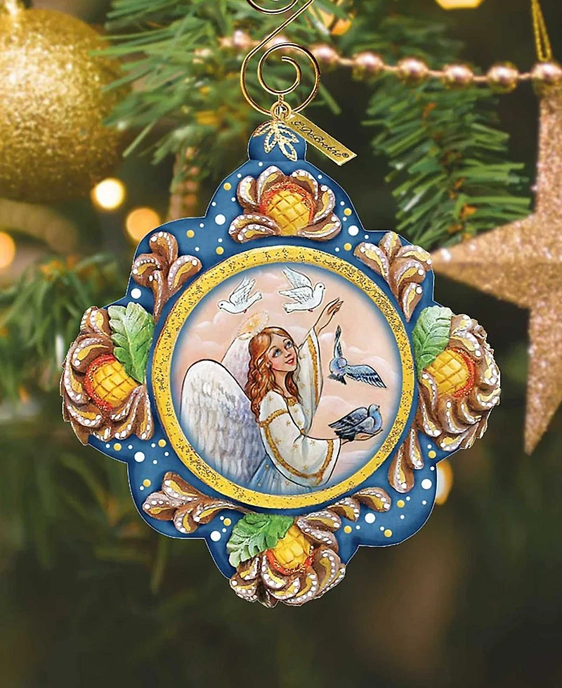 G.DeBrekht Hand Painted Scenic Ornament Beautiful Peace