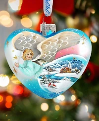 G.DeBrekht Angel Hart Glass Ornament