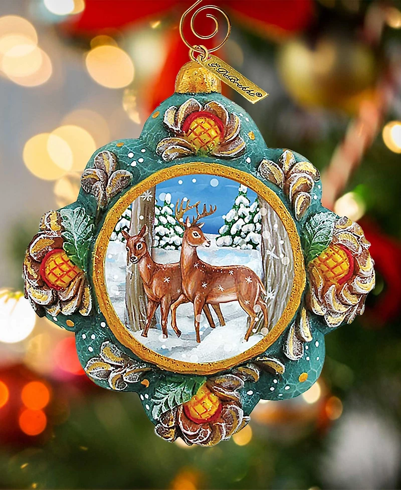 G.DeBrekht Hand Painted Scenic Ornament Wilderness