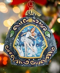 G.DeBrekht Hand Painted Scenic Ornament Swan Lake Ornament