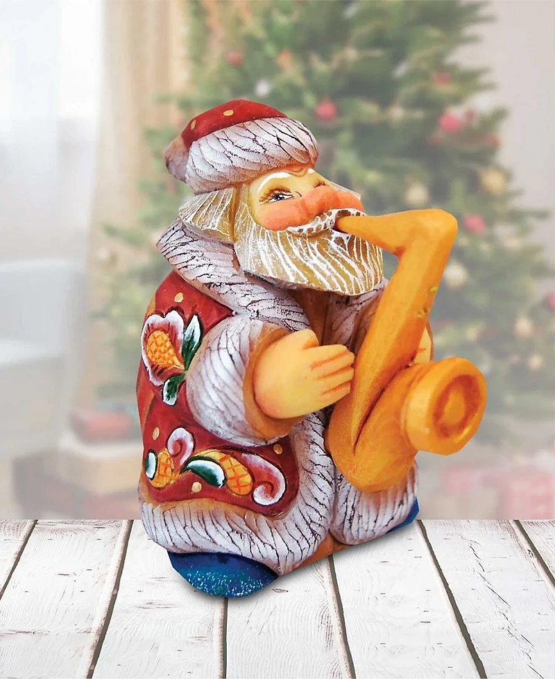 G.DeBrekht Mini Jazzman Santa Figurine