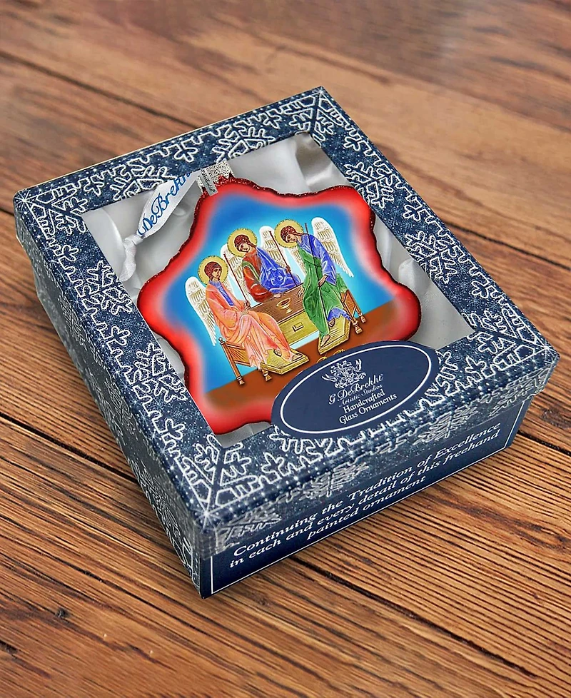 G.DeBrekht Trinity Nativity Snowflake Glass Ornament