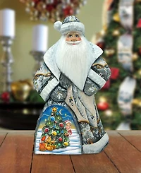 G.DeBrekht Woodcarved Hand Painted Christmas Tree Dancing Santa Figurine