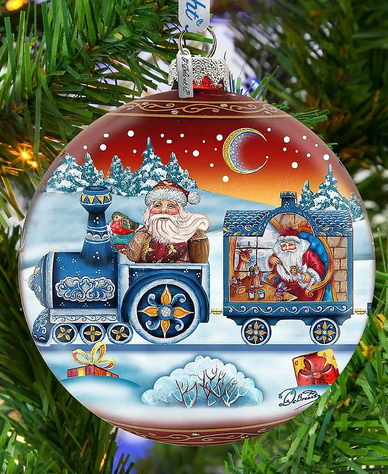 G.DeBrekht Limited Edition Oversized Holiday Express Ball Red Ornament