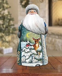 G.DeBrekht Woodcarved Hand Painted Santa Masterpiece Wooden Santa Figurine