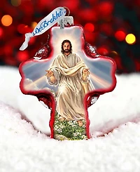 G.DeBrekht Jesus Resurrections Icon Cross Holiday Ornament