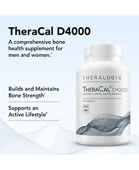 Theralogix TheraCal D4000 - Bone Health Support Supplement with Calcium, Magnesium, Vitamin D3, Vitamin K2 and Boron - 90-Day Supply - Nsf Certified