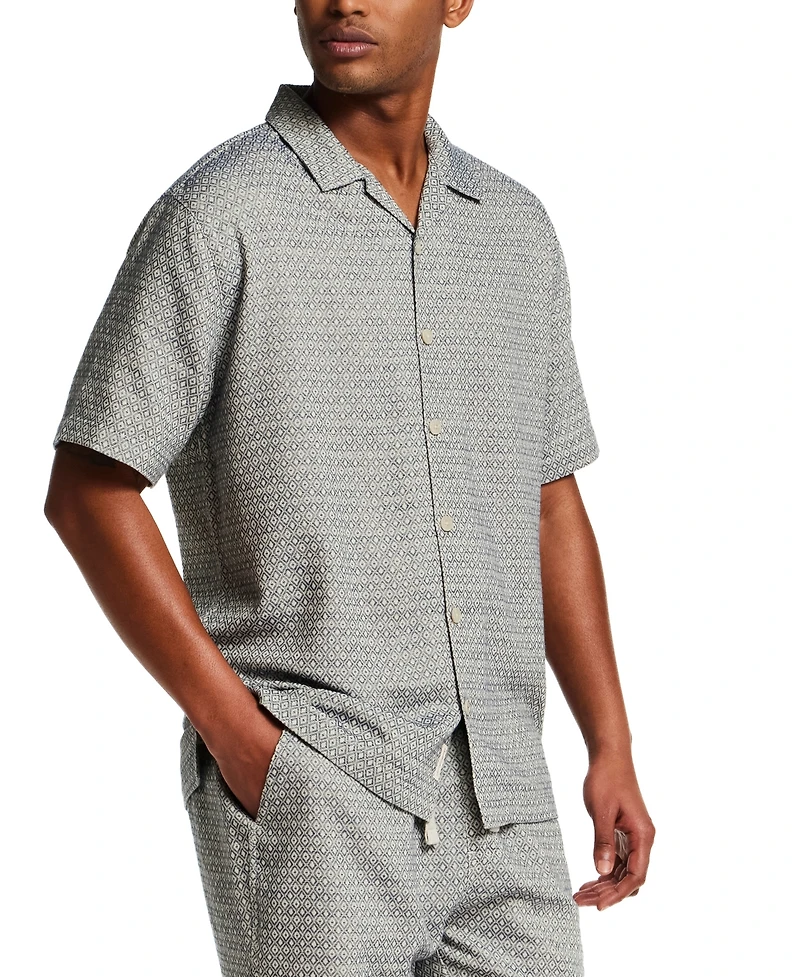 Weatherproof Vintage Men's Jacquard Knit Patch Shirt