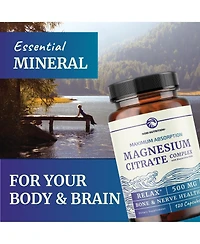 Magnesium Complex Capsules, Magnesium Oxide, Magnesium Citrate, Nobi Nutrition, 120ct