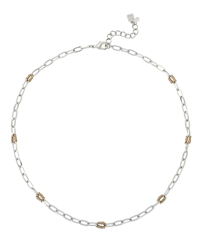 Robert Lee Morris Soho Two-Tone Paper Clip Chain Necklace