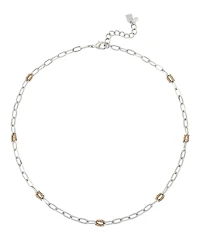 Robert Lee Morris Soho Two-Tone Paper Clip Chain Necklace