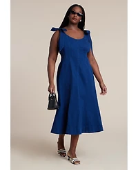 Eloquii Women's Denim Trumpet Dress