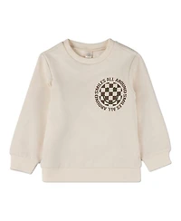 MeMoi Little Boys "Smiles All Around" Cotton-Rich Pullover Crewneck Sweatshirt