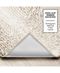 Hearth & Harbor Ultra-Soft Quick-Dry Chenille Bath Rug - Non-Slip Pvc Backing, Machine-Washable
