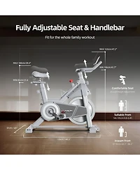 Harison Semi-Commercial Exercise Bike, 380 lbs Capacity, Magnetic with Bluetooth