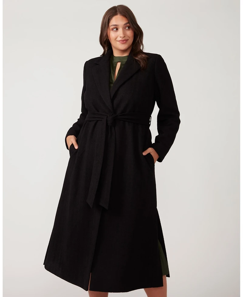 Estelle Charmed Robe Black Long Below Knee Coat