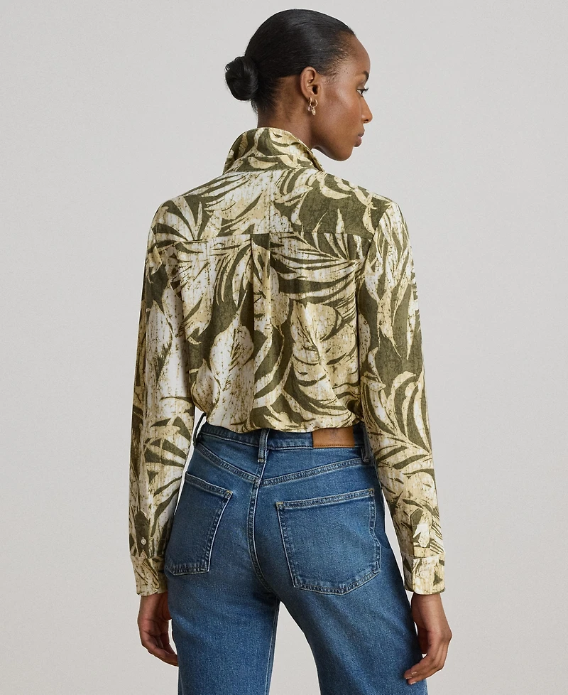 Lauren Ralph Women's Button-Up Collared Shirt