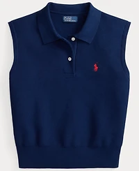 Polo Ralph Lauren Women's Ribbed Collar Sleeveless Sweater