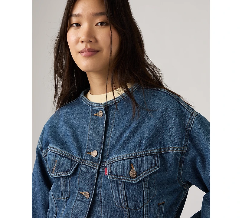 Levi's Women's 90's Collarless Shrunken Trucker Jacket