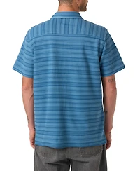 O'Neill Men's Striped Herringbone Camp Collar Shirt