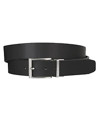 Hugo Boss Men's Silver-Tone Hardware Leather Belt