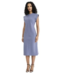 Luxely Women's Cap Sleeve Midi Dress