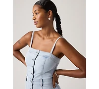 Levi's Women's Denim Bustier Button-Front Dress