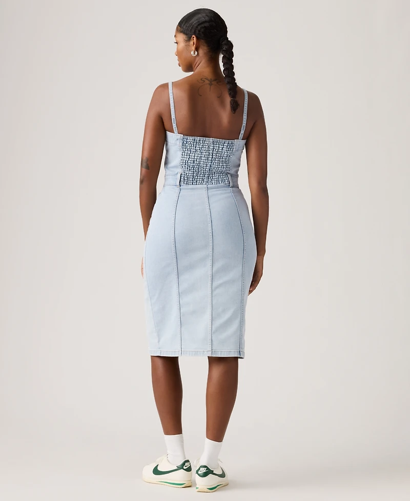 Levi's Women's Denim Bustier Button-Front Dress