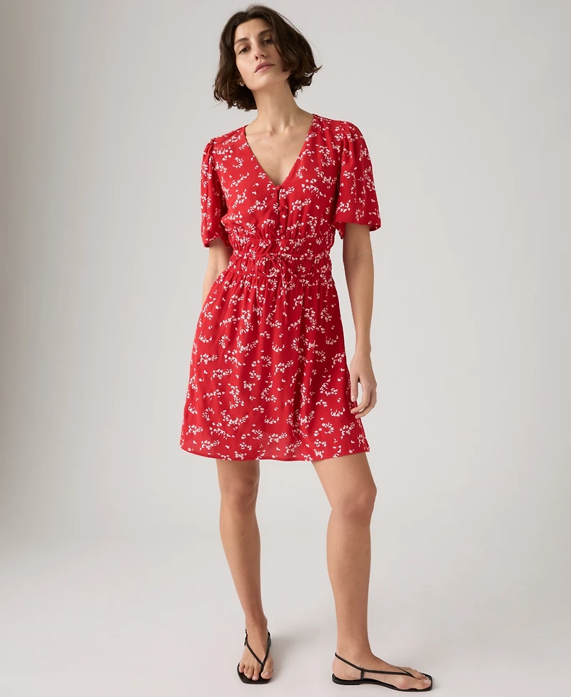 Levi's Women's Rylan V-Neck Mini Crepe Dress