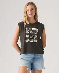 Levi's Juniors' Boxy Crewneck Tank Top