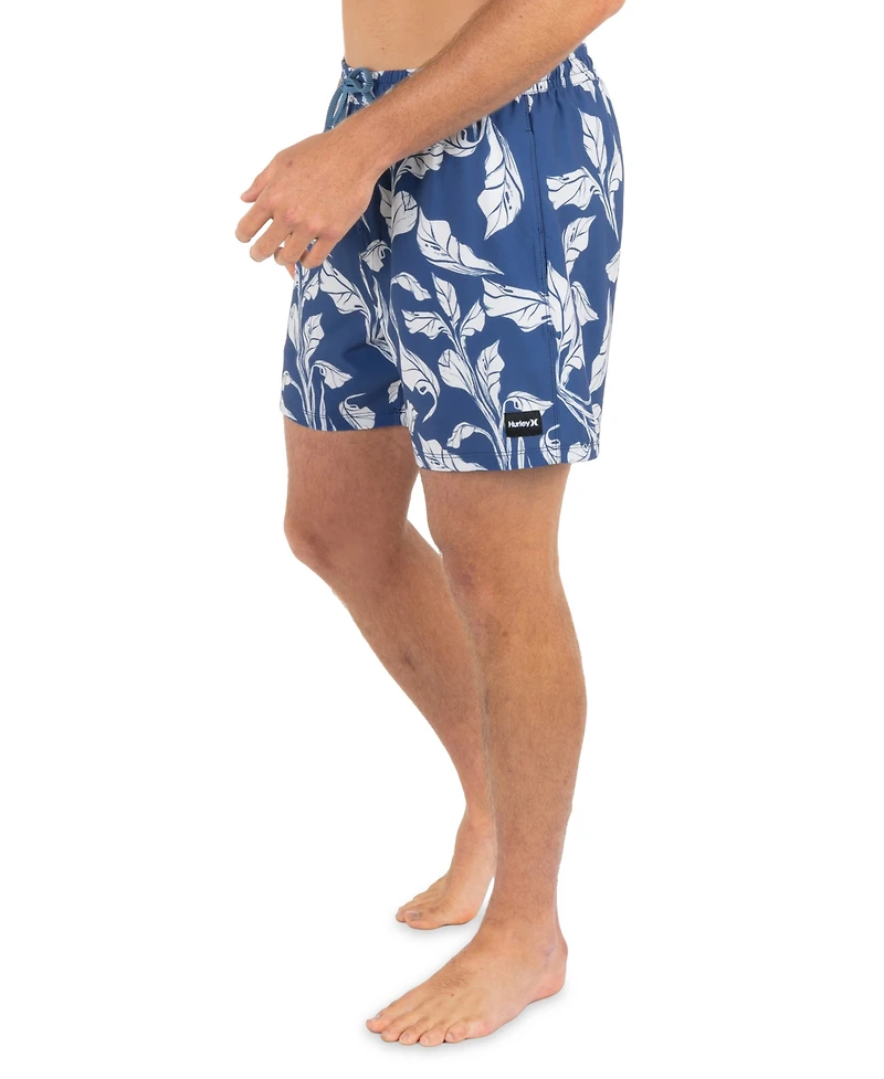 Hurley Men's Regular-Fit Floral Print Swim Shorts