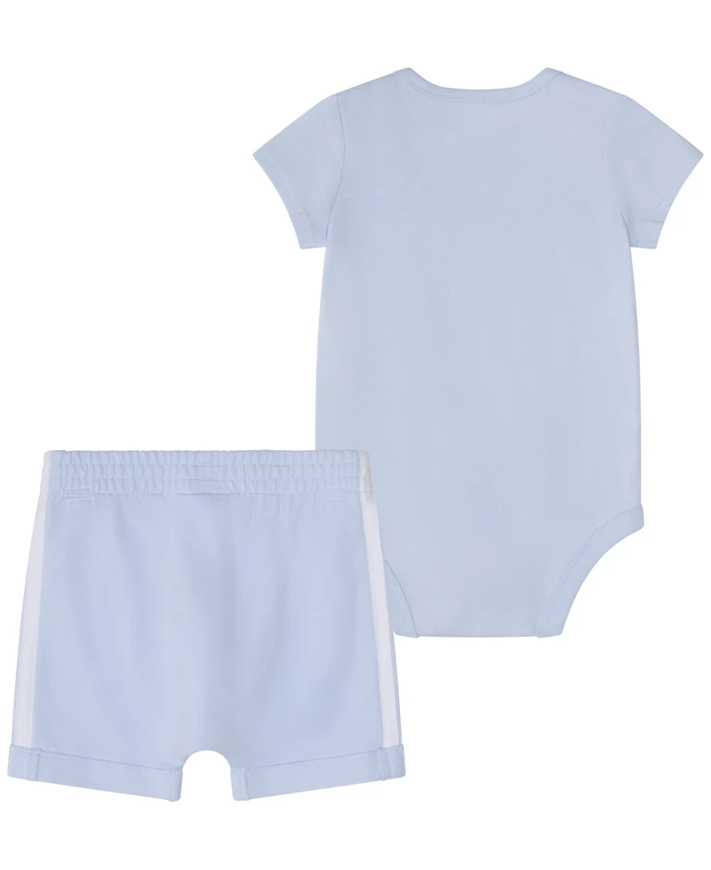adidas Baby Boys' Short-Sleeve Bodysuit and Shorts, 2-Piece Set