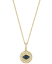 Effy Collection Multi Diamond (1/4 ct. t.w.) Pendant Necklace in 14k Yellow Gold