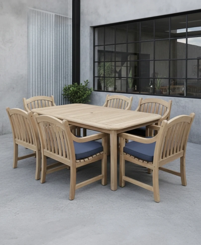 Bristol 118" Rectangle Extension Outdoor Dining Set (Table and Chairs), Created for Macy's