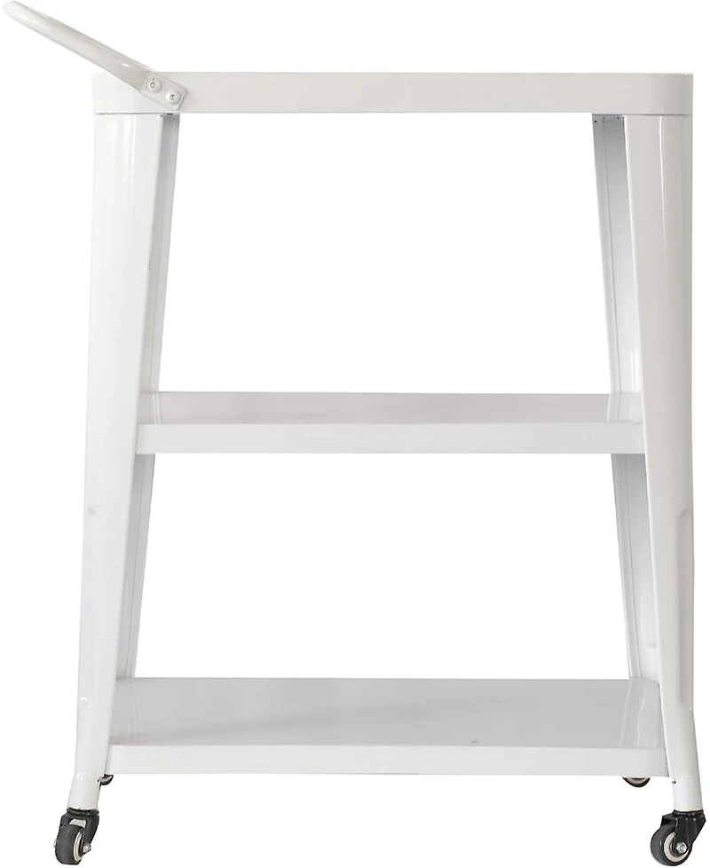 Flynama 3-Tier Metal Rolling Utility Cart with Swivel Wheels and Handle