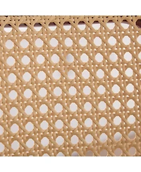 sumyeg 26 Inch Counter Height Swivel Bar Stools with Rattan Back and Upholstered Seat Set of 3