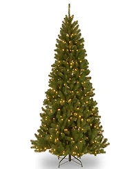 National Tree Company 7.5' North Valley Spruce Hinged Tree with Dual Color Led Lights
