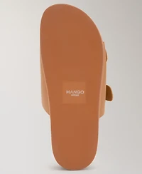 Mango Women's Double-Buckle Leather Sandals