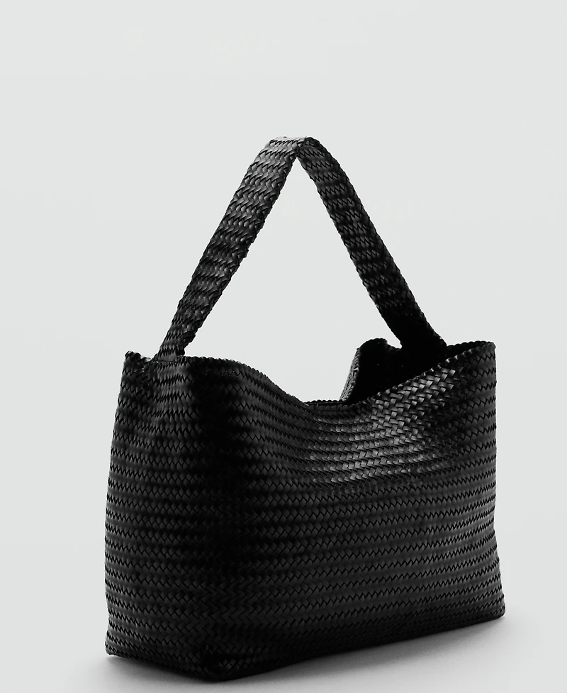Mango Women's Braided Bucket Bag